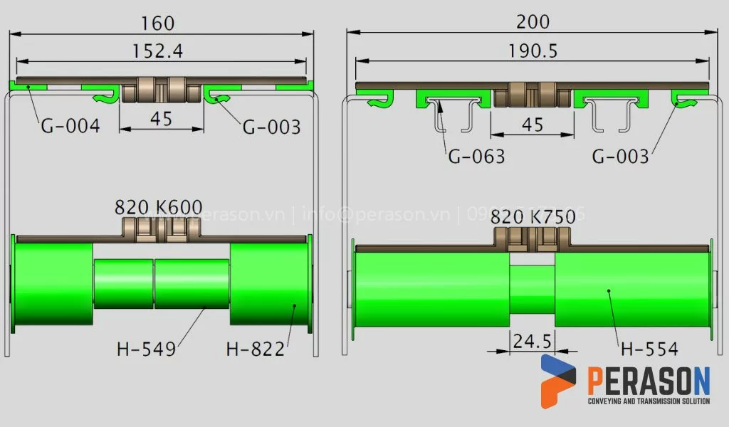 Flat Top Chain 820 Conveyor Belt Accessories Flat Top Chain 820 Conveyor Belt Accessories