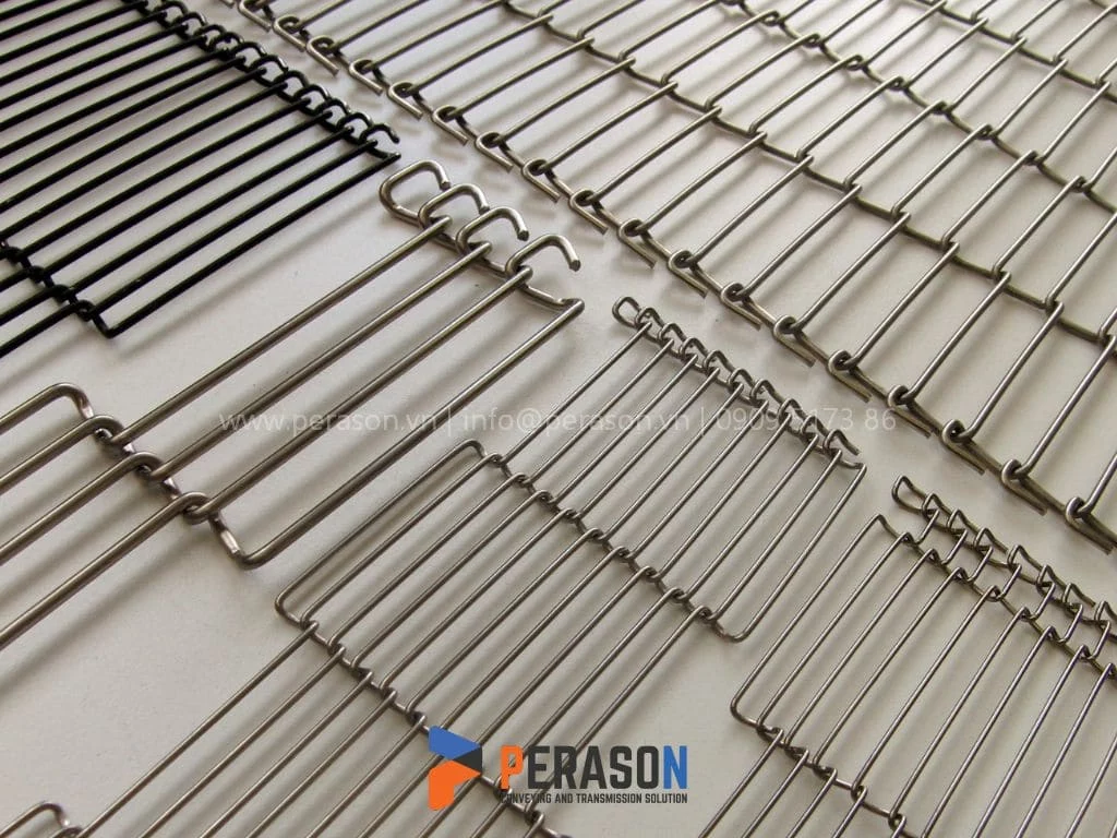 Băng tải lưới thang Inox sợi 1.6mm đến 3mm