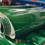 Băng tải PVC xanh mặt trơn láng