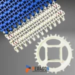 Băng tải lưới nhựa HS-2500B và bánh nhông Z122