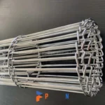 Băng tải lưới sợi thang ứng dụng chiên chả giò há cảo phủ sô cô la