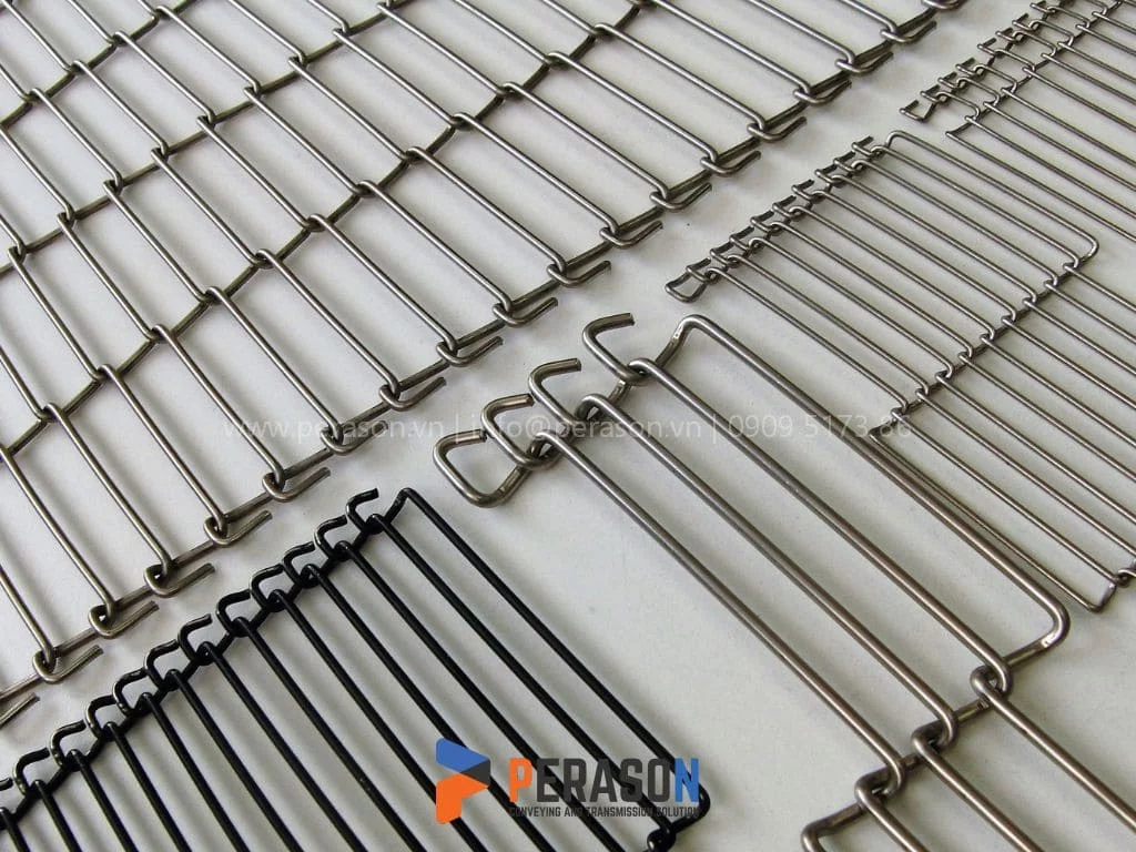 Mẫu băng tải lưới thang inox
