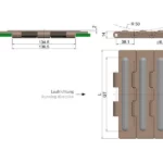 Thông số xích nhựa 821 mặt gắn cao su