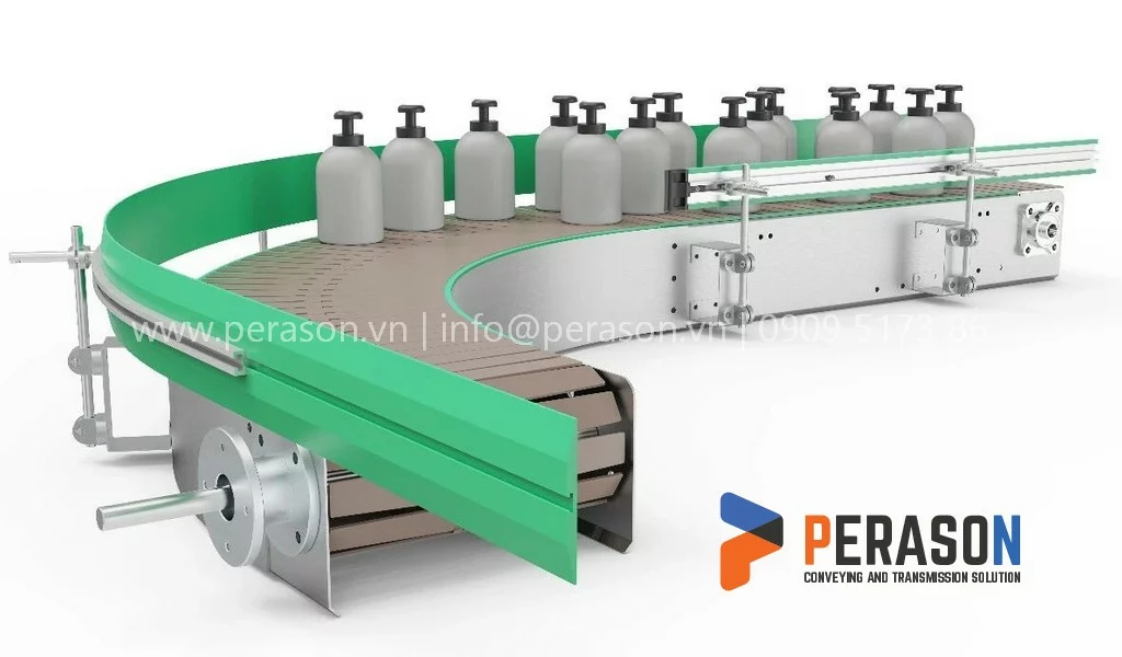 Phụ kiện thanh dẫn hướng băng tải xích nhựa tích hợp trong băng tải chai lọ Thanh dẫn hướng băng tải xích nhựa