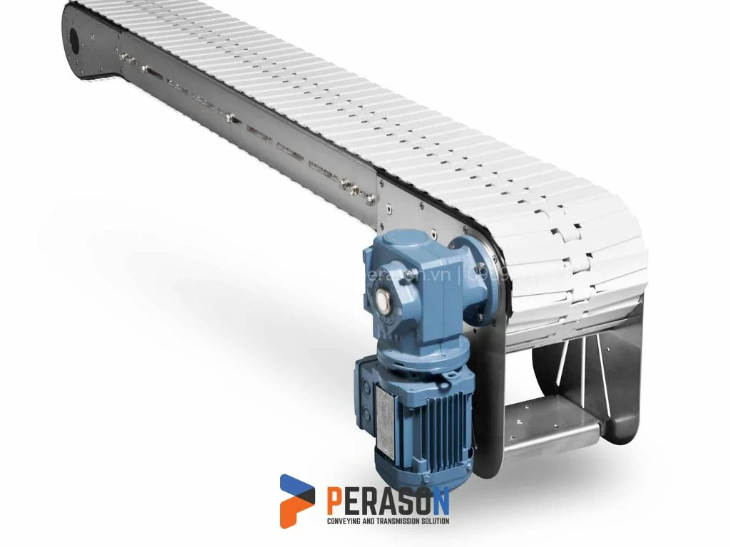 Hệ thống băng tải xích nhựa chạy thẳng
