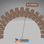 Xích 880 Tab BO bán kính cong tối thiểu 190mm